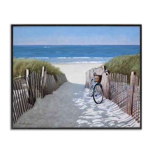 Beach Pathway Bicycle Coastal, 16 x 20 Inch Framed Giclée Print