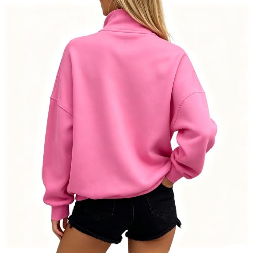 Quarter Zip Pullover Women Lightweight Fleece Cute Pullover Shirt - image 5