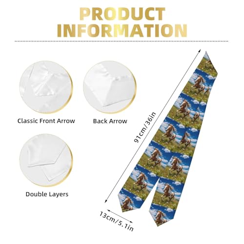 Grassland Horses Print Flat Satin Stole Graduation Ceremony Gift for Son Daughter Friends Sister3