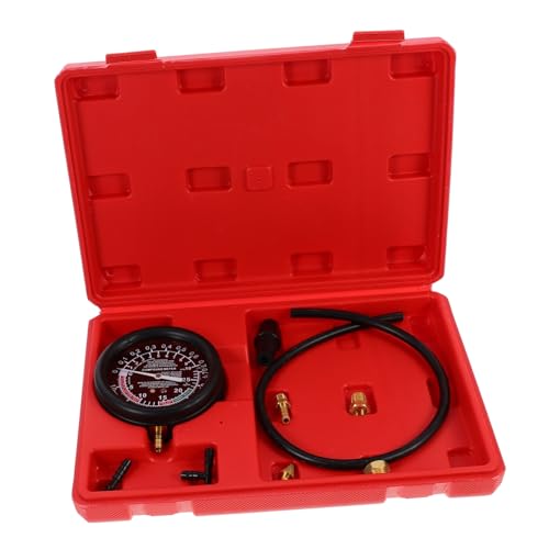 GARVALON 1set Vacuum Testing Gauges Automotive Vacuum Gauges for Accurate Engine Compression Testing Material Double Scale Dial Protective Cover for Car Maintenance