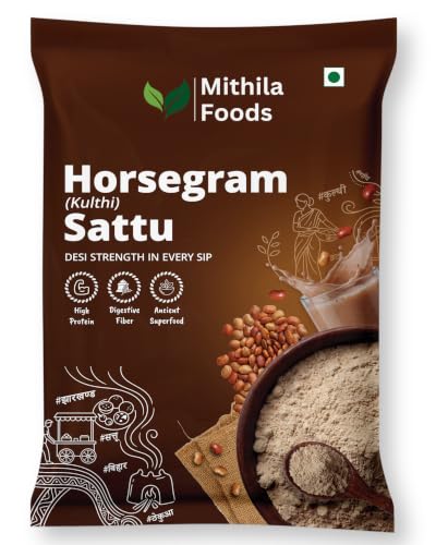 MITHILA FOODS Horse Gram (Kulthi) Sattu Powder 1 Kg | Sattu for Weight Loss, Kidney Stone & Detox | High Protein Superfood Drink Mix, Kollu Flour, Gahat Sattu | Authentic Taste of Jharkhand