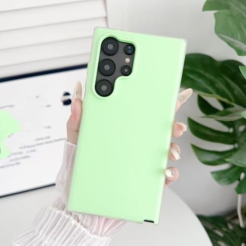 Coque silicone Samsung A34 anti trace et choc silicone liquide vert