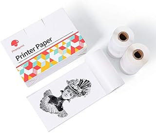 Phomemo White Self Adhesive Paper (Width:53mm) for 2 Years Sticker Printer Paper Rolls for Phomemo M02 M02S M02-Pro M03 Sticker Maker , 3-in-1 Set