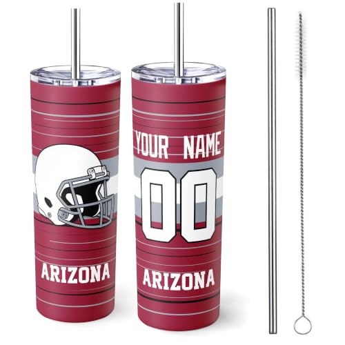 Image of Arizona Tumbler 20oz Travel Mug Custom Name and Number Gifts