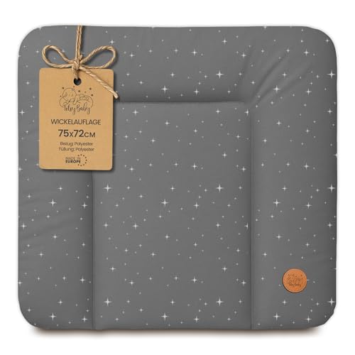 Wickelauflage Wickelunterlage abwaschbar und wasserdicht 75x72 cm - Wickelmatte zum Auflegen auf Wickeltisch Wickelaufsatz Wickelkommode oder Waschmaschine changing mat 75 x 72 Galaxie B