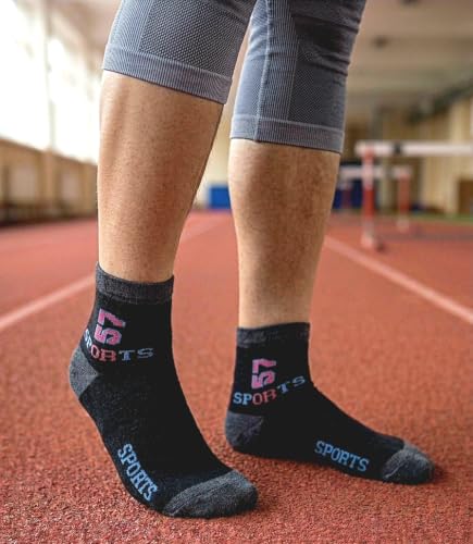 Image of Combo of 12 Unisex Ankle Length Socks for Men & Women |Comfortable Socks | Soft, Breathable & Stretchable | Sweat Absorbent | Daily Wear,Office, Walking, Gym & Running | 12 Pair socks
