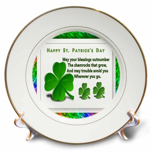 3dRose cp_11695_1 St Patrick's Day Porcelain Plate, 8
