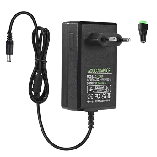 24V 3A Netzteil 72W Transformator Netzadapter Stromversorgung 5 5 mm x 2 5/2 1 mm Stecker für LED Streifen Router 3D Drucker LCD TFT Bildschirm Monitor CCTV Kameras 3D Drucker Kamera Scanner