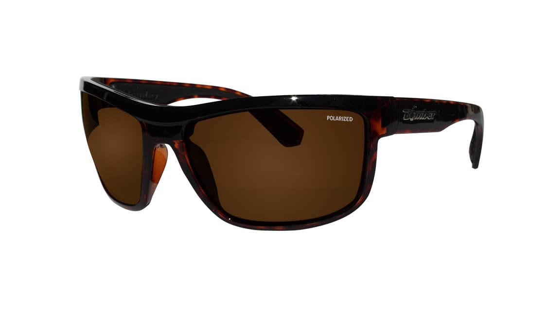 BOMBER Sunglasses - Hub Bomb Shiny Tortoise Frm/Brown Polarized Lens/Black Foam