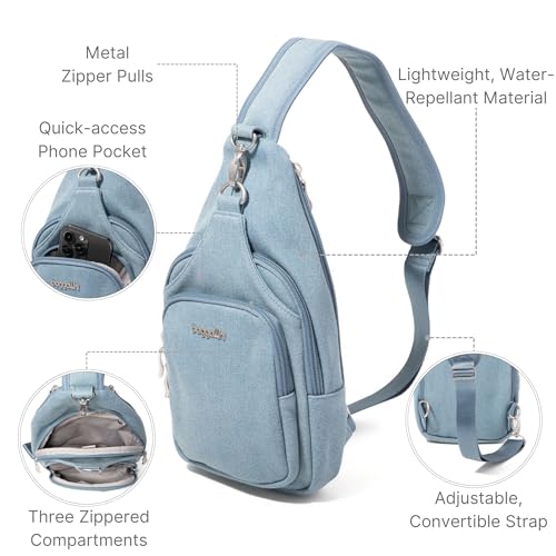 Image of Baggallini Women's Central Park Sling 12 inchx7 inch Crossbody Bag W /Convertible Adjustable Shoulder Strap