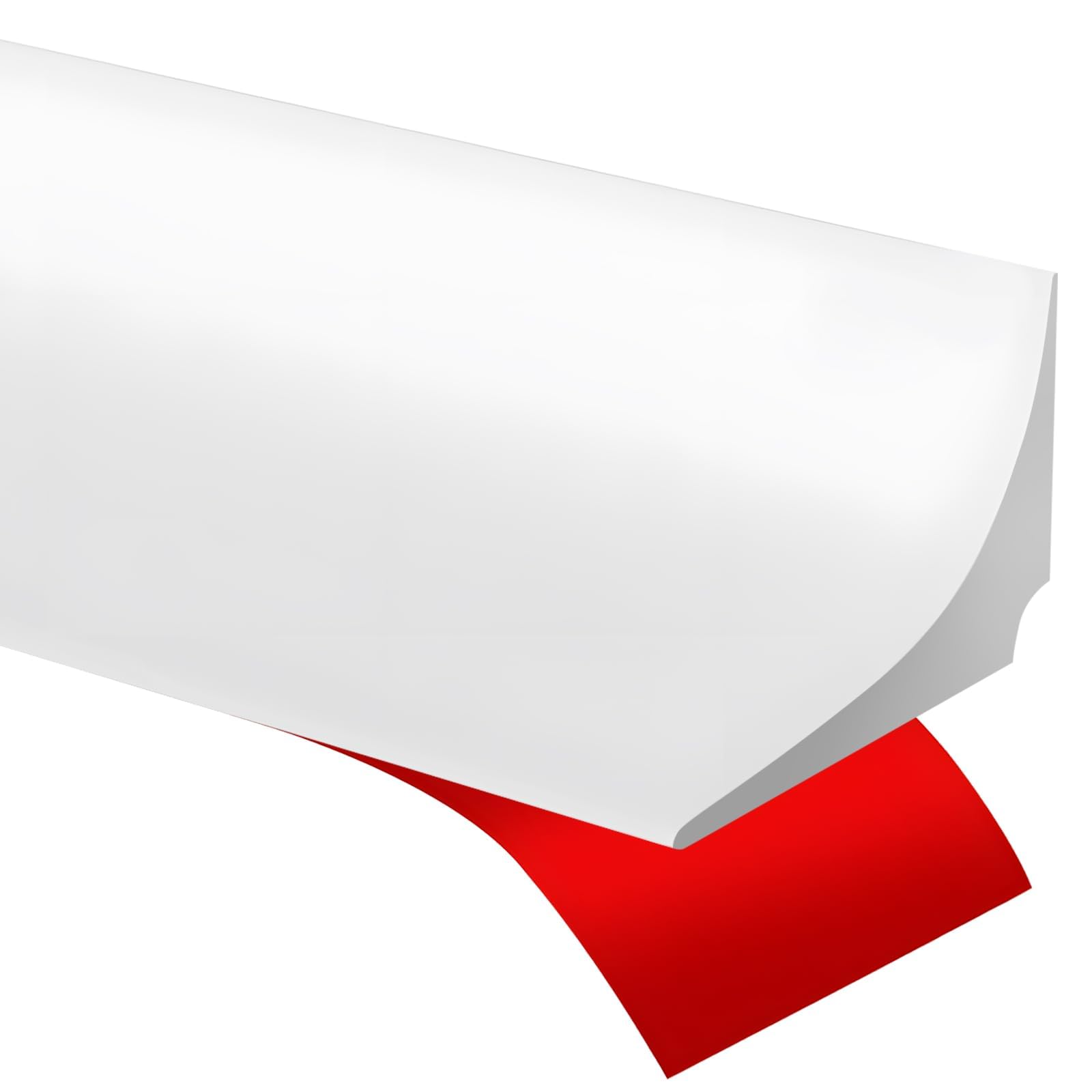 Shower Tray Sealing Strip, 5m White TPE Flexible Seal, Quadrant Trim