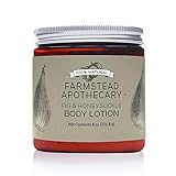 Farmstead Apothecary 100% Natural Body Lotion with Organic Safflower Oil, Organic Sunflower Oil & Organic Vitamin E Oil, 8 Oz (Fig & Honey)