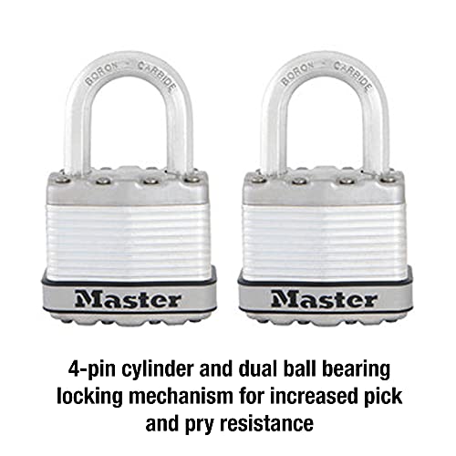 Image of Master Lock M1XT Magnum Heavy Duty Padlock with Key, 2 Pack Keyed-Alike