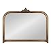 Kate and Laurel Hubanks Vintage Decorative Wide Arched Mirror; 40 x 30; Gold; Large Antique Statement Arch Mirror for Dresser or Mantel Home Decor Options