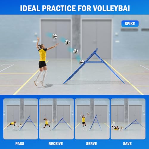 Image of Volleyball Baseball Rebounder Net, Softball Rebounder Pitchback Net Quick Adjustments, Quick Adjustments Lacrosse Bounce Back Practice Equipment, Ideal for Outdoor Indoor and Backyard Training