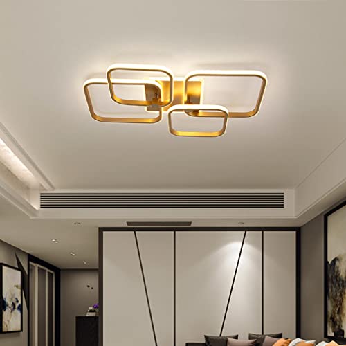 Lustre plafonnier moderne doré pour illuminer la chambre des enfants