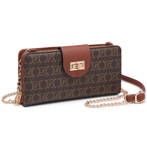 Image of Classic Crossbody Bag for Women, Small Chain Strap Wallet Purse with Phone Compartment & Card Slots