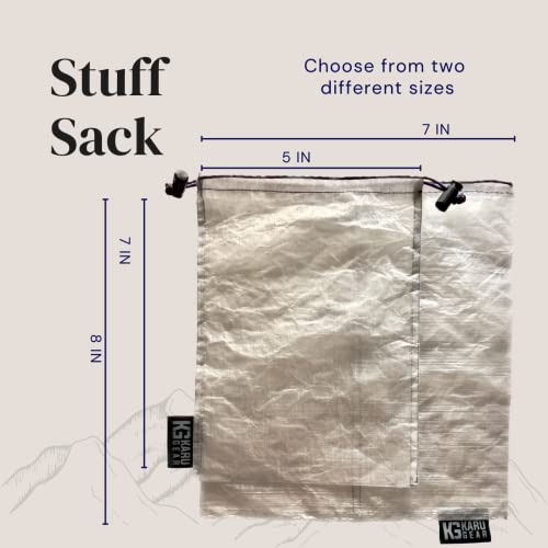 Ultralight Dyneema Stuff Sack - Cuben Fiber Bag, Backpacking bag, Draw String Cord, Light Weight Camping3