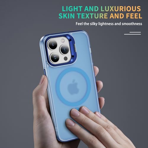 Coque transparente avec béquille pour iPhone 15 Pro anti-choc Magsafe