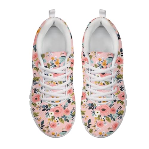 Modysero Womens Shoes for Sports Travel Fall Non Slip Womens Tennis Shoes Graphic Print Lace Up Walking Sneakers3