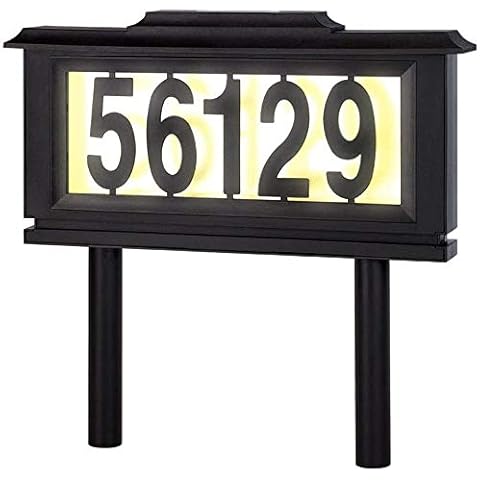 Solar Powered Lighted Address Number Sign Cover