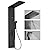 BWE 3 In1 Shower Panel Tower System Multi-Function Black Shower Panel SUS 304 Stainless Steel with Rainfall Shower Head,Massage Body Jets and Handheld Shower for Home Hotel Resort