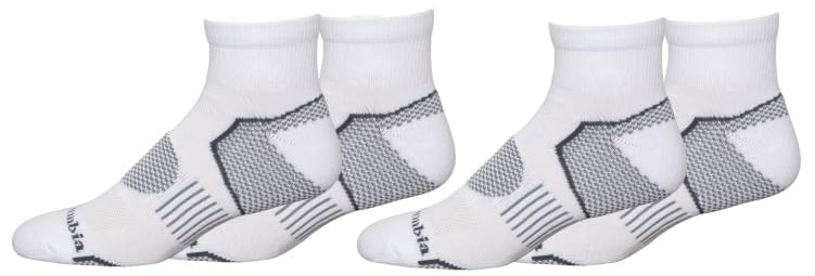 Columbia Men's Quarter Balance Point Walking Socks 4-Pack