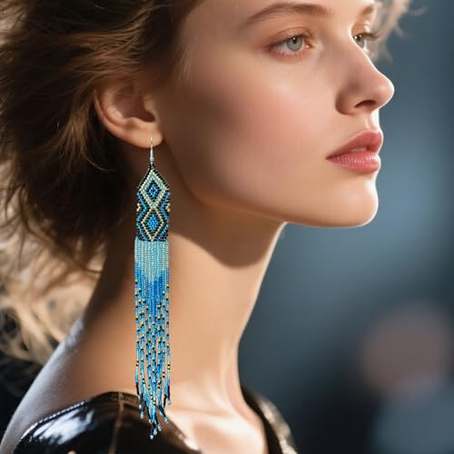 Black and Gold Tassel Earrings, A Beautiful and Sophisticated Accessory for Women, Ideal for Day or Night2