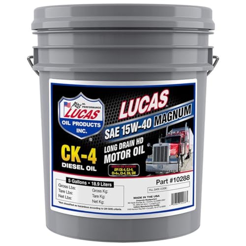 Aceite para motor Lucas Oil 15W-40 CK-4 5 galones miniatura 1