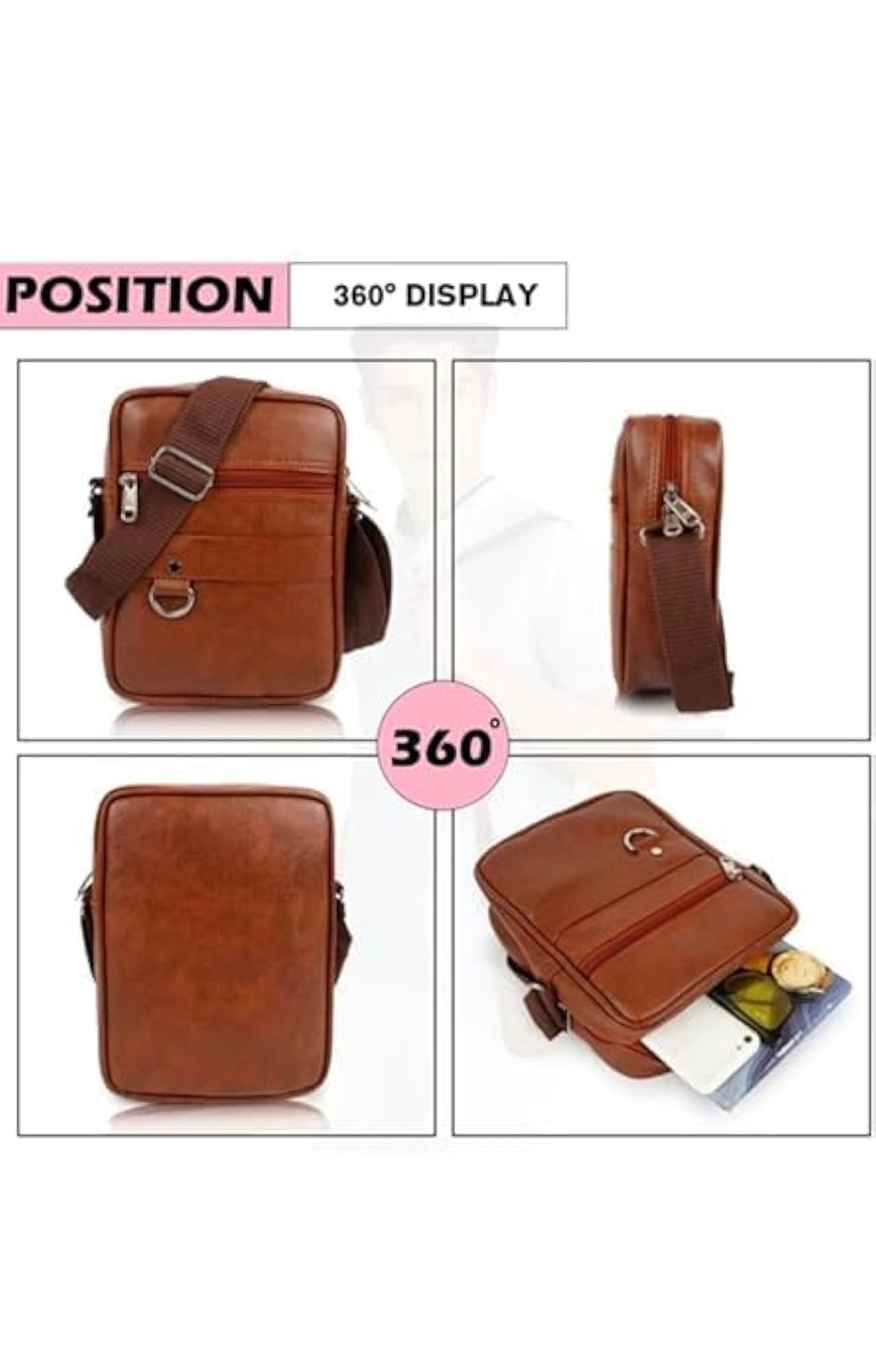 Men's 2 Piece Bag Set, Duffel & Crossbody Sling Combo