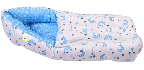 Image of Toddylon Baby Bedding Set for Newborns with Mattress, Mosquito Net, Carry Bag, Cotton Combo, Infant Bed (0-6 Months) (4PCS Set)