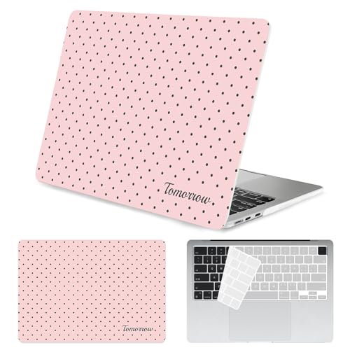 Coque MacBook Air 13.6 A2681 A3113 A3240 plastique rigide avec clavier rose
