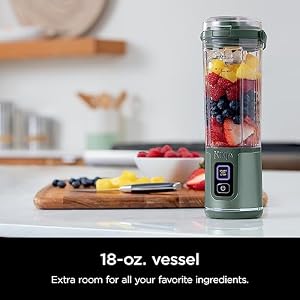 Ninja BC151EM Blast Portable Blender, Cordless, 18oz. Vessel, Personal Blender-for Shakes & Smoothies, BPA Free, Leakproof-Lid & Sip Spout, USB-C Rechargeable, Dishwasher Safe Parts, Forest Green Ninja BC151EM Blast Portable Blender Cordless 18oz Vessel Personal Blender for Shakes Smoothies BPA Free Leakproof Lid Sip Spout USB C Rechargeable Dishwasher Safe Parts Forest Green