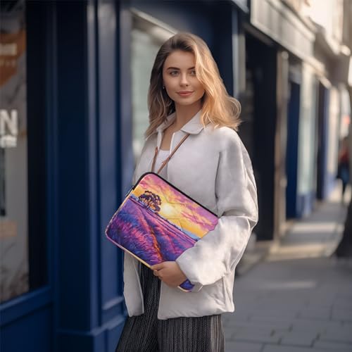 Funda para portátil 13-14 pulgadas con diseño floral y tela impermeable miniatura 7