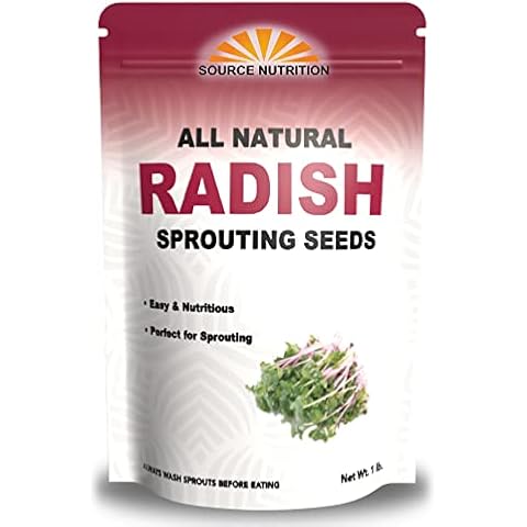 1 lb Radish Sprouting Seeds - Perfect for Sprouting & Microgreens - Healthy, Delicious, and Spicy - USA Grown Cover