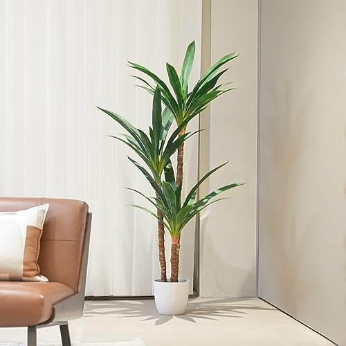 47ft-Faux-Agave-Tree-Artificial-Plant-with-3-Heads-in-Plastic-Pot-for-IndoorOutdoor-Decor-Housewarming-Gift-Ideal-for-Home-Office-Decoration47-Feet-1-Pack 47ft Faux Agave Tree Artificial Plant with 3 Heads in Plastic Pot for IndoorOutdoor Decor Housewarming Gift Ideal for Home Office Decoration47 Feet 1 Pack