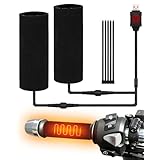 グリップヒーター 巻き付け式 ホットグリップ バイク用 ハンドルヒーター 5+1段階温度調整 USB 速暖 メモリー機能付き 完全防水 取り付け簡単 滑り止め設計 冬 防寒対策