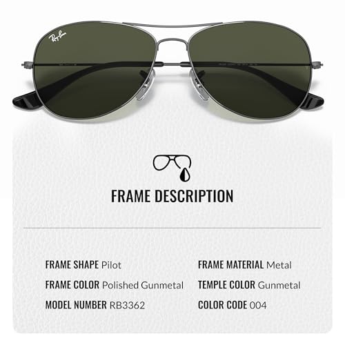 Ray-Ban RB3362 COCKPIT Pilot Shaped Sunglasses for Men & Women with Official RAYBAN Eyewear Kit3