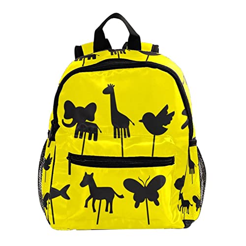 Sac à dos pour garçons et filles motif animal marron de 30,5 cm pour la maternelle