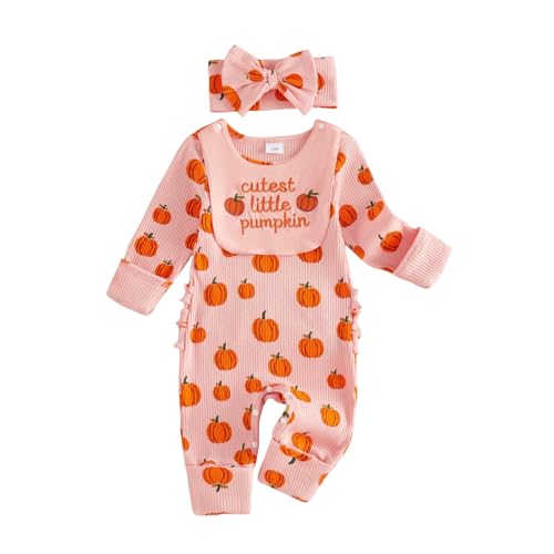 citgeett My First Halloween Baby Girl Outfit Pumpkin Romper Newborn Clothes (halloween newborn outfit 0-3 Months)