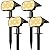 NYMPHY Solar Lights Outdoor Waterproof IP68, 56 LED 3 Lighting Modes Solar Powered Garden Yard Spot Solar Lights for Outside Landscape- 4 Pack (Warm White)