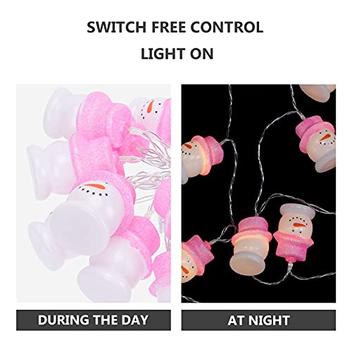1 pc boneco de neve cabeça LED lâmpada string decorativa boneco de neve cabeça cadeia de luz
