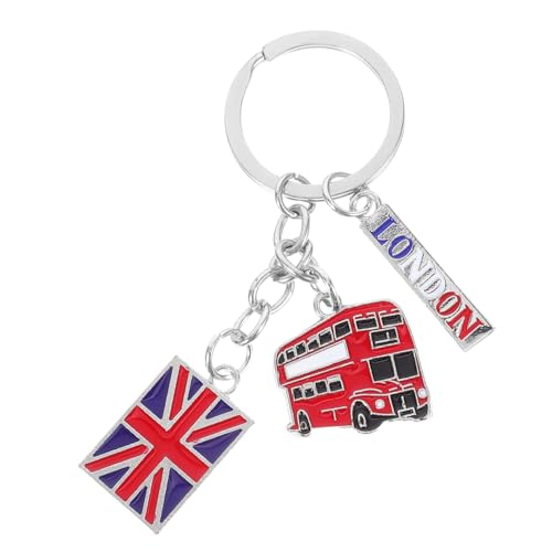 Beaupretty Porte-Clés Britannique Union Jack Souvenir Londres Pendentif Mignon Pour Sac À Main Accessoire Chic Durable 3.74X1.18X0.08In