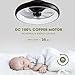 LUDOMIDE Ceiling Fans with Lights 20'' Flush Mount Fan Remote & APP Control Black Low Profile 6 Wind Speeds Smart Dimmable LED for Bedroom Living Room (Y1095-BK-ELE)