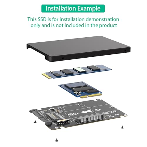 Adaptador 2 en 1 M.2 NGFF Key B y mSATA SSD a SATA III 2.5" miniatura 5