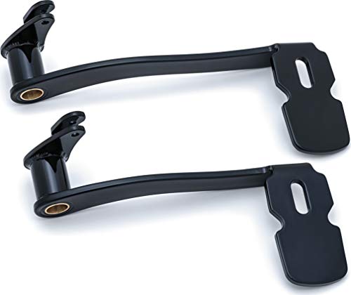 Kuryakyn 9671 Gloss Black Extended Brake Pedal Without Fairing Lowers: 2014-19 Harley-Davidson Touring and Trike Motorcycles #1