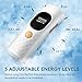 Laser Hair Removal for Women and Men - Permanent Painless Ice Cooling IPL Device Hair Remover Machine with Shaver, Goggles, 999,999 Flashes for Body and Face, Corded - White