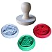 Christmas Silicone Cookie Stamps - Set of 3 Heat Resistant Stamps Include Christmas Bell, Reindeer, Tree and 1 Wood Press, Party Novelty DIY Baking Gift, Non stick and BPA Free