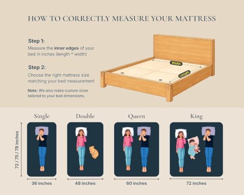 Image of Boston Zenith Premium 8-Inch Certified Natural Latex Mattress | Queen Size (75x60x8 Inch), Soft | Graphite Infused | High-Density Pocket Springs | Hypoallergenic | 5-Year Warranty
