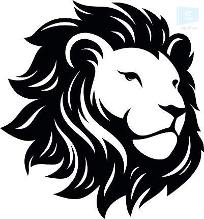 King of The Lion Vinyl Decal Stickers Car Wall Bike Bullet Sides Bumper Hood Vinyl Decals L x H 19.00 cm x 19.00 cm Pack of 1
